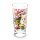 猫と紡ぐ物語の春の訪れを告げる桜満開 Long Sized Water Glass :front