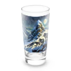 DREAMHOUSEの雪山のオオカミの群れ Long Sized Water Glass :front