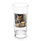 だんのんのサンドイッチでランチする猫 Long Sized Water Glass :front