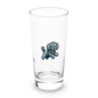 パグとプードルのグレートイプードル Long Sized Water Glass :front