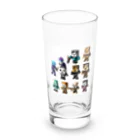 “FIRE STAR” 8-bit cube studioのドットMOB D-01 Long Sized Water Glass :front