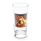 nekodoragonの火噴き猫ドラゴン Long Sized Water Glass :front