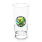 パグとプードルのテニスボールキャラクター Long Sized Water Glass :front