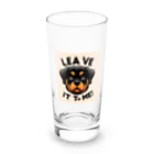 keikei5の力強い表情を見せるロットワイラー🐾 Long Sized Water Glass :front