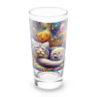 manul-of-the-worldのPsychedelic pallas cat Long Sized Water Glass :front