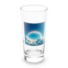 青と緑の青い空と虹 Long Sized Water Glass :front