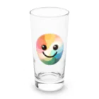 SmileHouse☺のレインボーにこちゃん☺ Long Sized Water Glass :front