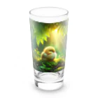 きっとカワイイ何でも図鑑の眠るひよこ Long Sized Water Glass :front