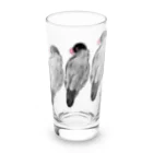 suzuaoのふさふさ文鳥くん Long Sized Water Glass :front