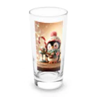 かんぱい工房のかわいいクリスマスペンギン Long Sized Water Glass :front