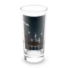 Chop Storeの夜に輝くビル Long Sized Water Glass :front