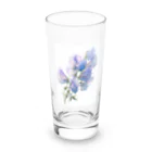 AQUAMETAVERSEのブルーパプルの色のスイトピー　なでしこ1478 Long Sized Water Glass :front