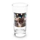 hiroaki75の何か考えているようで何も考えてない猫 Long Sized Water Glass :front