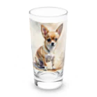 Animal Illustration shopのChihuahua　チワワ　水彩画風 Long Sized Water Glass :front