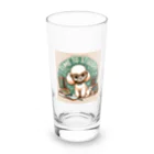 keikei5の知的なトイプードルがお勉強中！ Long Sized Water Glass :front