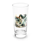 ヨーカズのバイク女子サキ Long Sized Water Glass :front