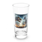 みんとの恐竜vsロボット Long Sized Water Glass :front