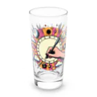 momonekokoのキャンバスに絵を描く女性 Long Sized Water Glass :front