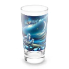 choropperの白狼親子の月夜散策 Long Sized Water Glass :front