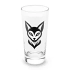 アニマルアーティファクトの猫ロゴ Long Sized Water Glass :front