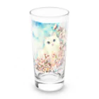 Muuむうの桜と猫ちゃん Long Sized Water Glass :front