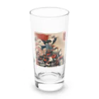 X50000Xのバイクに乗った浮世絵男性 Long Sized Water Glass :front