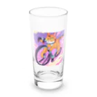 X50000Xの猫、チャリでお出掛け Long Sized Water Glass :front