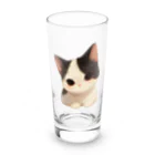 Cute Animalsのモノクロ猫 Long Sized Water Glass :front