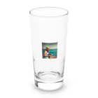 やま　イラストレーター　HEXA NET 販売美麗イラストレーター描きますの海と女の子 Long Sized Water Glass :front