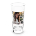 uho_uhoの読書している少女 Long Sized Water Glass :front