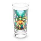 kerokero4216のケロチャンファミリー Long Sized Water Glass :front