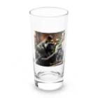 fumi_sportsの絵画人、ゴリラ Long Sized Water Glass :front