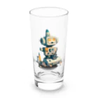 mirinconixのいろいろと四角いレトロなガラクタロボットくん Long Sized Water Glass :front