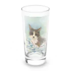 やさしい世界の猫とお花畑 Long Sized Water Glass :front