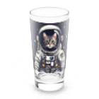 雑貨屋猫布団の猫の宇宙飛行士 Long Sized Water Glass :front