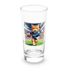 NekoAshiNoBathtubのアメリカンフットボールネコ Long Sized Water Glass :front