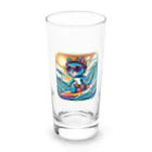 ふぇにゃんくすの猫サーファーたま Long Sized Water Glass :front