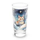 星降る夜にの星雲猫 Long Sized Water Glass :front