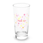 ainarukokoroのありがとう　感謝　Thank you プレゼント　かわいい　ハート Long Sized Water Glass :front