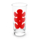 お絵かき屋さんの大入りマーク（赤文字） Long Sized Water Glass :front