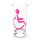 お絵かき屋さんの車椅子マーク（ピンク） Long Sized Water Glass :front