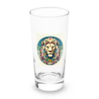 chaochao0701の浮世絵風　ライオン（顔）"Ukiyo-e style lion (face)."  "浮世繪風格的獅子（臉）。" Long Sized Water Glass :front