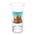 Pixel Art Goodsのサクラダファミリア（pixel art） Long Sized Water Glass :front