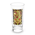 金運上昇金のリンゴの金運上昇金のリンゴと龍 Long Sized Water Glass :front