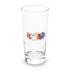 OKameMolꕤ︎︎オカメモルの3色の個性派モルモット Long Sized Water Glass :front