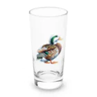 Pixel Art Goodsのカモ（pixel art） Long Sized Water Glass :front