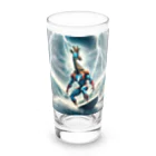 アニマルxスポーツグッズ「アニマル・ヒーローズ」の『キリンKOJIRO - 波乗り嵐での挑戦』 Long Sized Water Glass :front