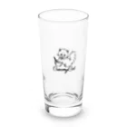 お砂糖と白い猫　creamy catのcreamy catの白猫ちゃん Long Sized Water Glass :front