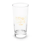 三色ひつじのゆる魔物並んでる（金色） Long Sized Water Glass :front