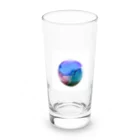 shop hrkのインクアートグラス【smokey blue】 Long Sized Water Glass :front